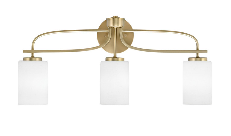 Toltec Lighting - 3913-NAB-310 - Three Light Bath Bar - Cavella - New Age Brass