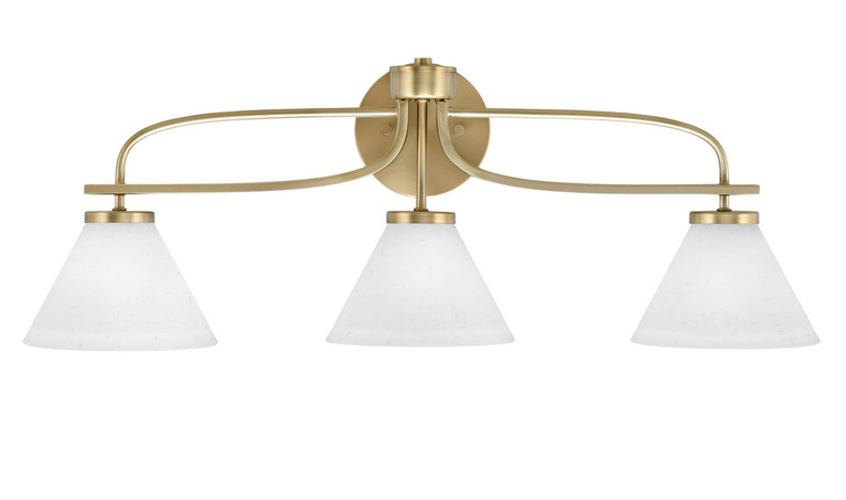 Toltec Lighting - 3913-NAB-312 - Three Light Bath Bar - Cavella - New Age Brass