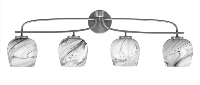 Toltec Lighting - 3914-GP-4819 - Four Light Bath Bar - Cavella - Graphite