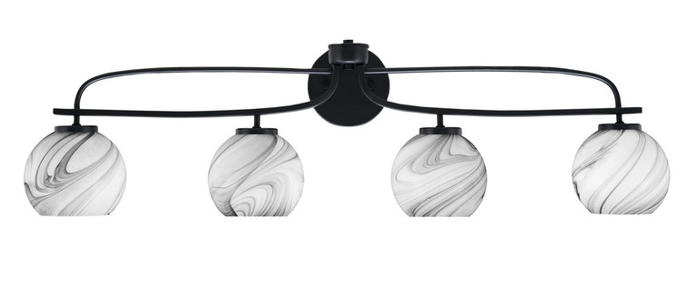 Toltec Lighting - 3914-MB-4109 - Four Light Bath Bar - Cavella - Matte Black