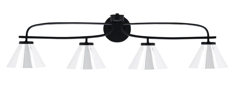 Toltec Lighting - 3914-MB-421-CH - Four Light Bath Bar - Cavella - Matte Black