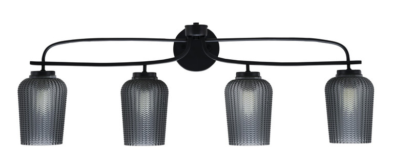 Toltec Lighting - 3914-MB-4252 - Four Light Bath Bar - Cavella - Matte Black