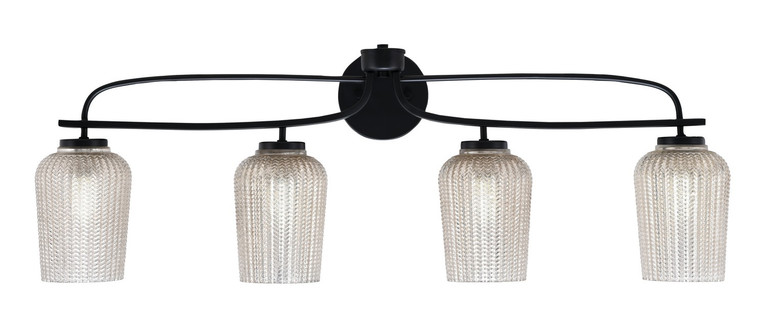 Toltec Lighting - 3914-MB-4253 - Four Light Bath Bar - Cavella - Matte Black