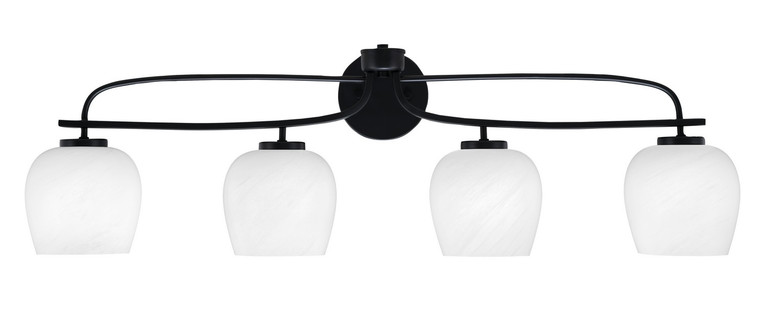Toltec Lighting - 3914-MB-4811 - Four Light Bath Bar - Cavella - Matte Black