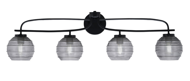 Toltec Lighting - 3914-MB-5112 - Four Light Bath Bar - Cavella - Matte Black