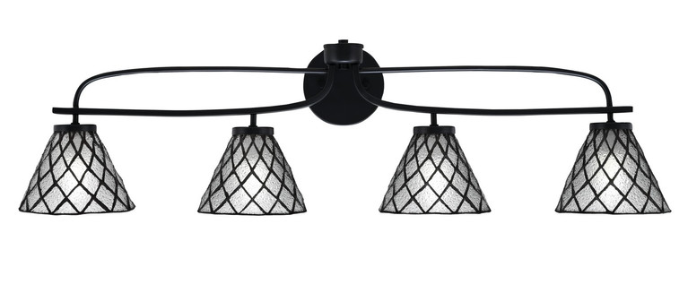 Toltec Lighting - 3914-MB-9185 - Four Light Bath Bar - Cavella - Matte Black