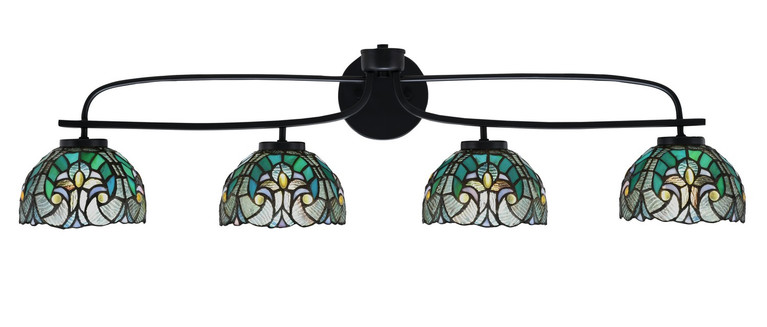 Toltec Lighting - 3914-MB-9925 - Four Light Bath Bar - Cavella - Matte Black