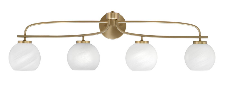 Toltec Lighting - 3914-NAB-4101 - Four Light Bath Bar - Cavella - New Age Brass