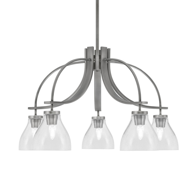 Toltec Lighting - 3925-GP-4760 - Five Light Chandelier - Cavella - Graphite