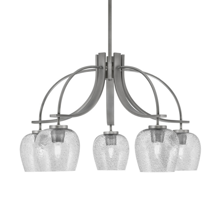 Toltec Lighting - 3925-GP-4812 - Five Light Chandelier - Cavella - Graphite