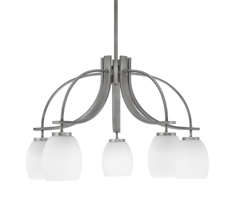 Toltec Lighting - 3925-GP-615 - Five Light Chandelier - Cavella - Graphite