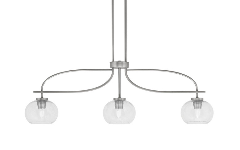 Toltec Lighting - 3936-GP-202 - Three Light Island Pendant - Cavella - Graphite