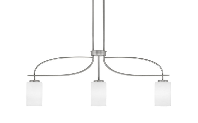 Toltec Lighting - 3936-GP-310 - Three Light Island Pendant - Cavella - Graphite