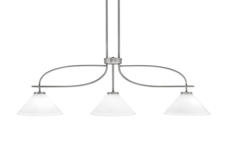 Toltec Lighting - 3936-GP-314 - Three Light Island Pendant - Cavella - Graphite