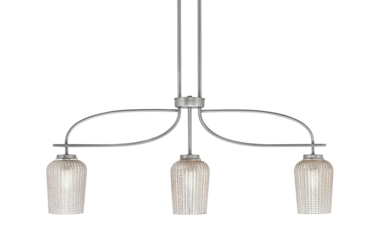 Toltec Lighting - 3936-GP-4253 - Three Light Island Pendant - Cavella - Graphite