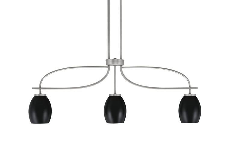 Toltec Lighting - 3936-GP-426-MB - Three Light Island Pendant - Cavella - Graphite