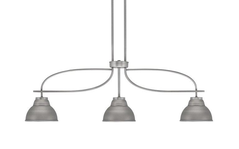 Toltec Lighting - 3936-GP-427-GP - Three Light Island Pendant - Cavella - Graphite