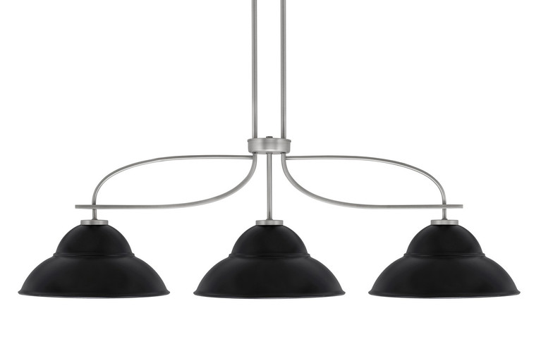 Toltec Lighting - 3936-GP-428-MB - Three Light Island Pendant - Cavella - Graphite