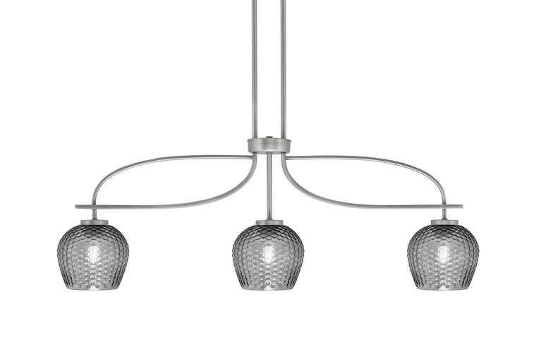 Toltec Lighting - 3936-GP-4602 - Three Light Island Pendant - Cavella - Graphite