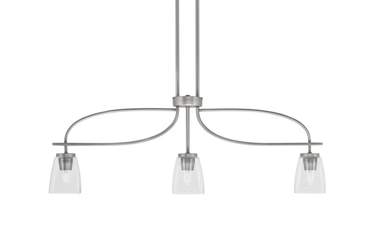 Toltec Lighting - 3936-GP-461 - Three Light Island Pendant - Cavella - Graphite