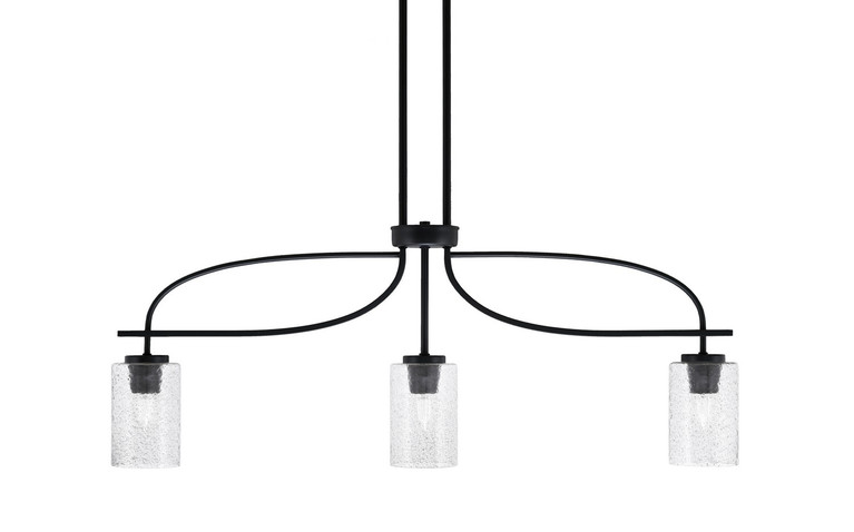 Toltec Lighting - 3936-MB-3002 - Three Light Island Pendant - Cavella - Matte Black