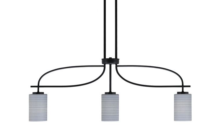 Toltec Lighting - 3936-MB-4062 - Three Light Island Pendant - Cavella - Matte Black