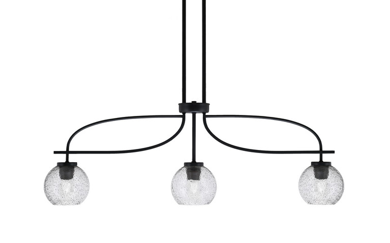 Toltec Lighting - 3936-MB-4102 - Three Light Island Pendant - Cavella - Matte Black