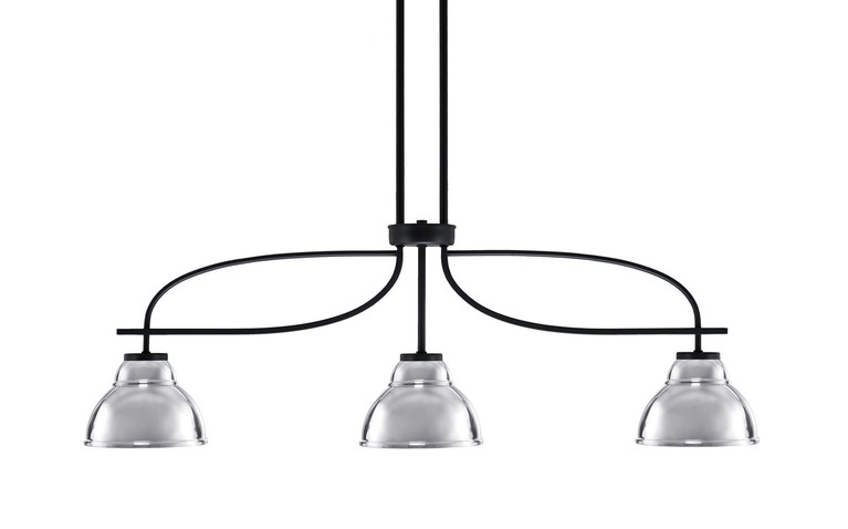 Toltec Lighting - 3936-MB-427-CH - Three Light Island Pendant - Cavella - Matte Black
