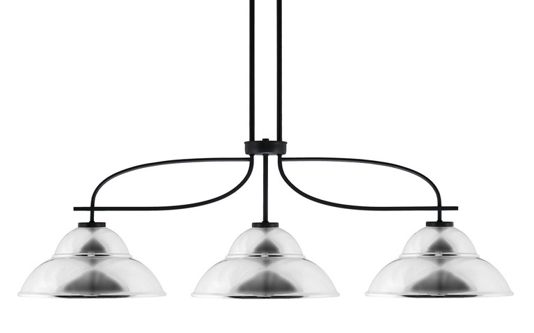 Toltec Lighting - 3936-MB-428-CH - Three Light Island Pendant - Cavella - Matte Black