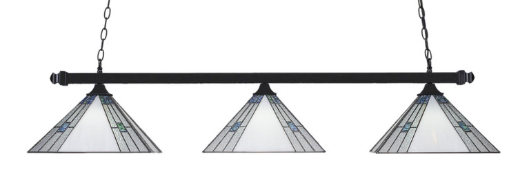 Toltec Lighting - 403-MB-953 - Three Light Bar - Square/Square - Matte Black