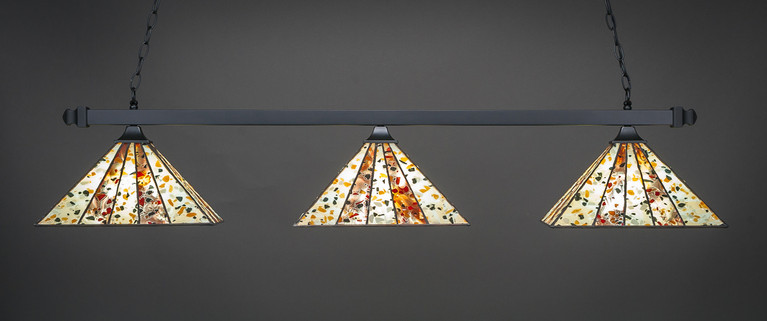 Toltec Lighting - 403-MB-956 - Three Light Bar - Square - Matte Black
