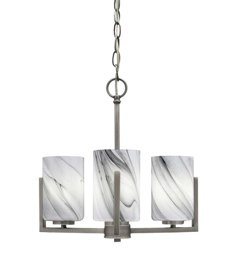 Toltec Lighting - 4503-GP-3009 - Three Light Chandelier - Atlas - Graphite