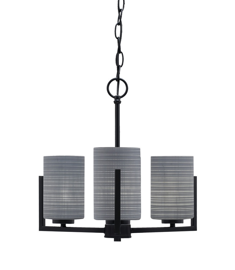 Toltec Lighting - 4503-MB-4062 - Three Light Chandelier - Atlas - Matte Black