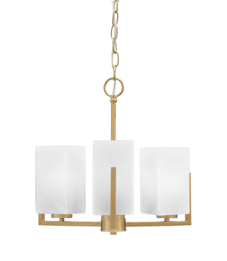 Toltec Lighting - 4503-NAB-541 - Three Light Chandelier - Atlas - New Age Brass