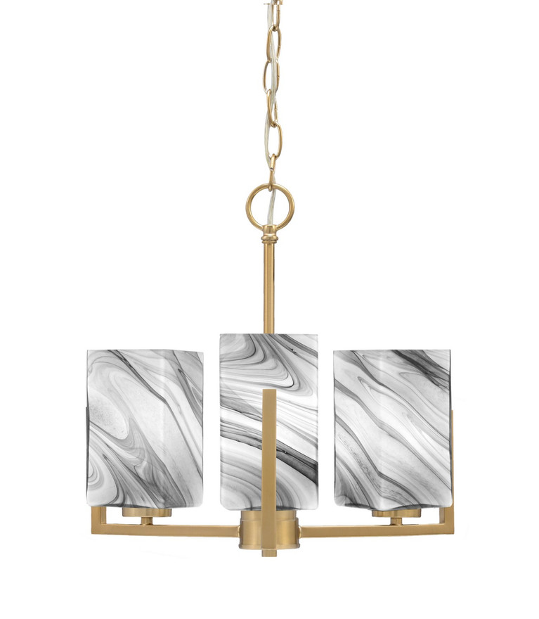 Toltec Lighting - 4503-NAB-549 - Three Light Chandelier - Atlas - New Age Brass