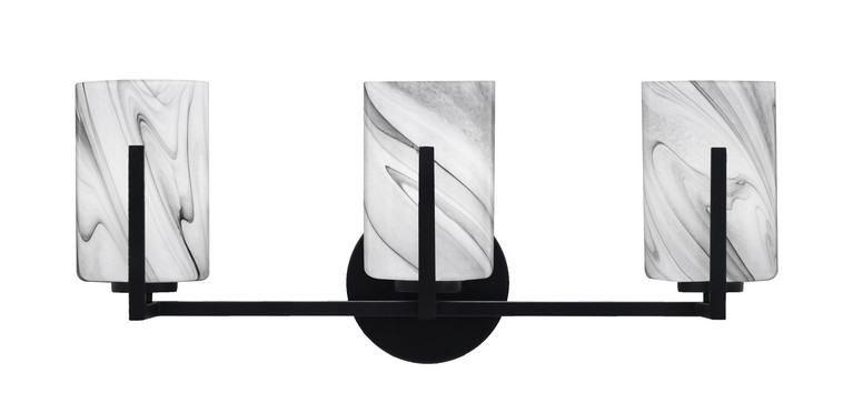 Toltec Lighting - 4513-MB-3009 - Three Light Bath Bar - Atlas - Matte Black