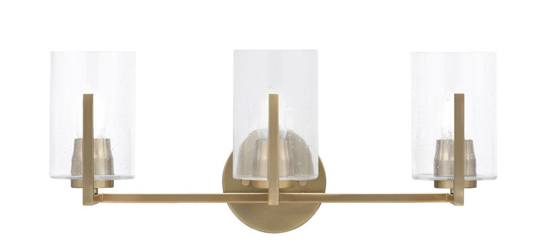 Toltec Lighting - 4513-NAB-300 - Three Light Bath Bar - Atlas - New Age Brass