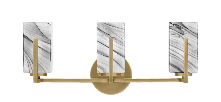 Toltec Lighting - 4513-NAB-549 - Three Light Bath Bar - Atlas - New Age Brass