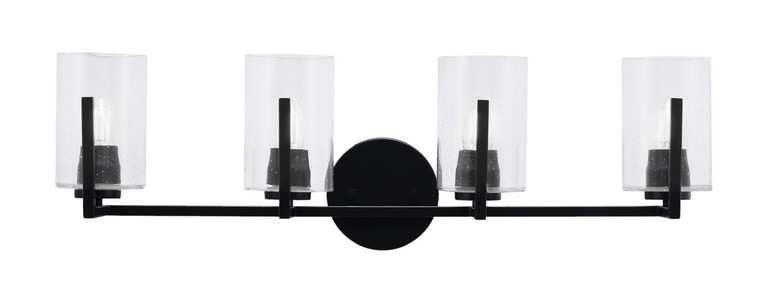 Toltec Lighting - 4514-MB-300 - Four Light Bath Bar - Atlas - Matte Black