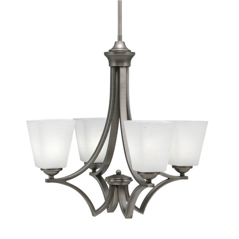 Toltec Lighting - 564-GP-460 - Four Light Chandelier - Zilo - Graphite