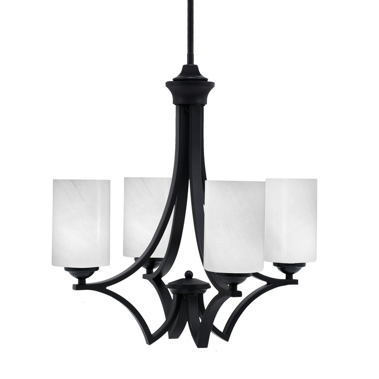 Toltec Lighting - 564-MB-3001 - Four Light Chandelier - Zilo - Matte Black