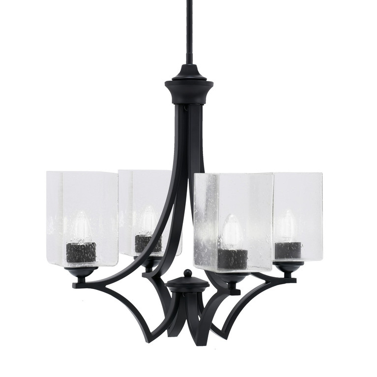 Toltec Lighting - 564-MB-530 - Four Light Chandelier - Zilo - Matte Black