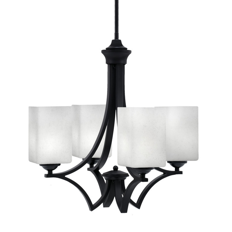 Toltec Lighting - 564-MB-531 - Four Light Chandelier - Zilo - Matte Black