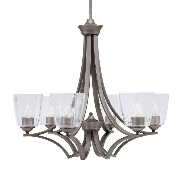 Toltec Lighting - 566-GP-461 - Six Light Chandelier - Zilo - Graphite