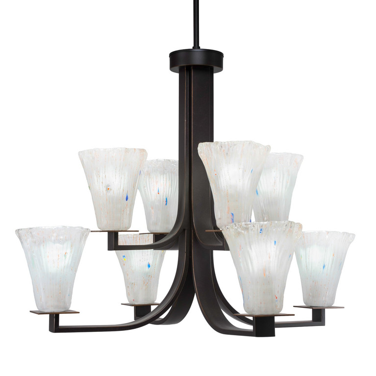 Toltec Lighting - 578-DG-721 - Eight Light Chandelier - Apollo - Dark Granite