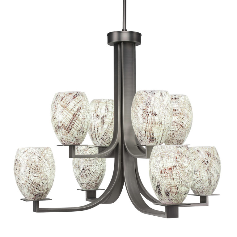 Toltec Lighting - 578-GP-5054 - Eight Light Chandelier - Apollo - Graphite