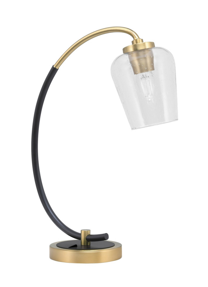 Toltec Lighting - 57-MBNAB-210 - One Light Desk Lamp - Desk Lamps - Matte Black & New Age Brass