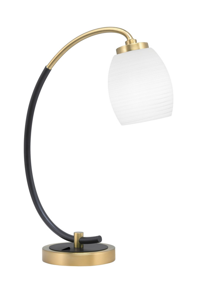 Toltec Lighting - 57-MBNAB-615 - One Light Desk Lamp - Desk Lamps - Matte Black & New Age Brass