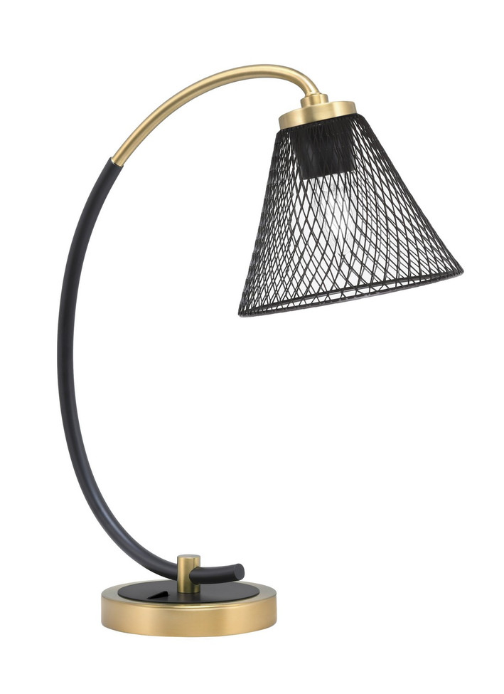 Toltec Lighting - 57-MBNAB-805 - One Light Desk Lamp - Desk Lamps - Matte Black & New Age Brass