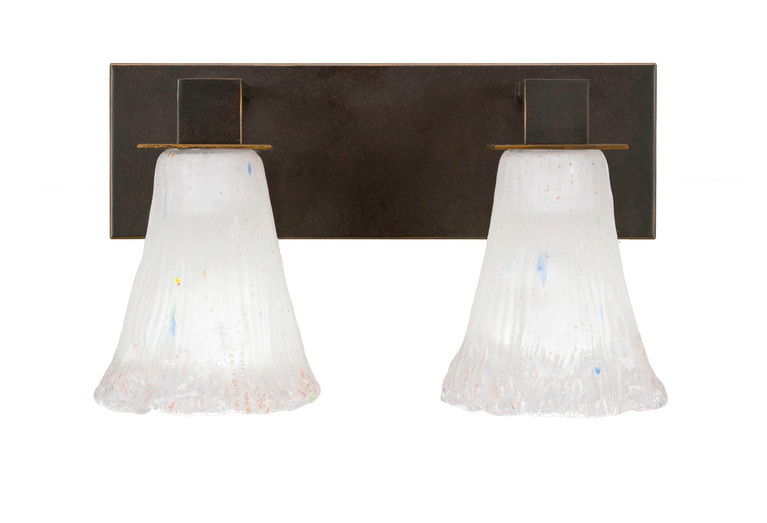 Toltec Lighting - 582-DG-721 - Two Light Bath Bar - Apollo - Dark Granite